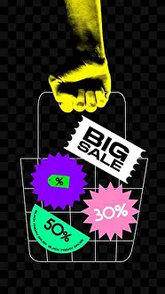 Megaphone Prints: Poster. Contemporary art collage