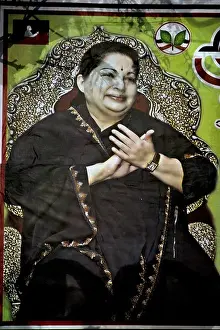 Tamil Nadu Prints: Poster of Jayalalitha Chief Minister in tamil nadu India Asia