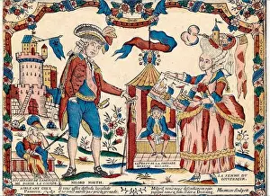 Fashions Prints: Poster. Lord (or 'milord') North and the governor's wife (from Grenada)