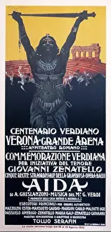 Opera Prints: Poster for Verdi opera Aida commemorating the centenary of the composer's birth