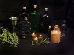 Occult Prints: Potion Bottles & Herbs