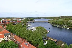 Market Center Prints: Potsdam, Brandenburg in Germany - April 13 2024: View over the City and surroundings to the north