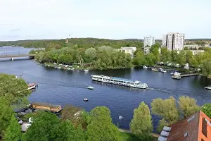 Potsdam, Brandenburg in Germany - April 13 2024: View over the City and surroundings to the north