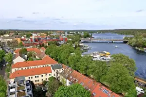 Market Center Prints: Potsdam, Brandenburg in Germany - April 13 2024: View over the City and surroundings to the west