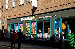 Shopper Prints: Poundland shop store front exterior Low Petergate York North Yorkshire England UK United Kingdom GB Great Britain