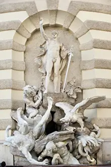 The power on land, 1897, fountain with statues on St