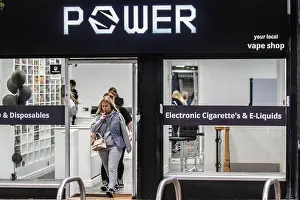 E Cig Prints: Power vape shop, in Fishergate, Preston, UK