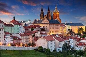 Images Dated 17th November 2023: Prague. Aerial cityscape image of Prague, capital city of Czech Republic with St
