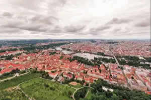 Prague Old Town in Czech Republic with Famous Sightseeing Places in Background