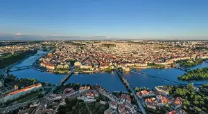 Prague Old Town in Czech Republic with Famous Sightseeing Places in Background