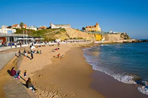 Praia Prints: Praia do Poca beach Estoril coastal resort near Lisbon Portugal Europe