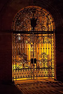 Workmanship Prints: Pratt wrought iron gate in Brooklyn