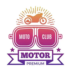 Superior Prints: Premium motor club label design isolated on white background. Vector illustration