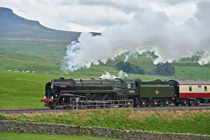 Yorkshire Dales Prints: Preserved steam locomotive no 70000 Britannia