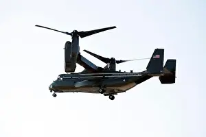 White House Prints: President Donald Trump arrives at Santa Monica Airport aboard Marine One with security escort in Los Angeles