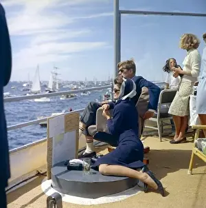 President Kennedy Watches the 1st Americau0027s Cup Race