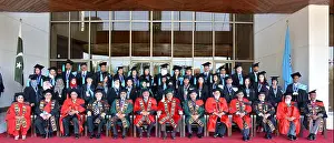 President Mamnoon Hussain in a group photo with Gold Medalists on the occasion of Convocation 2015 of National