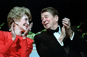 American United Prints: US President Ronald Reagan and First Lady Nancy Reagan during the Inaugural Ball at the DC Convention Center January 19