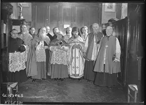 Liturgy Prints: A press photograph records the Russian Byzantine rite mass held at Église de la Madeleine in Paris on 27 January 1933