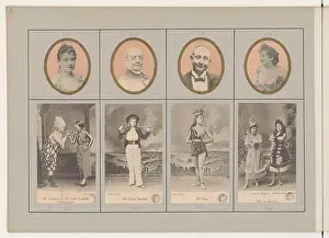 Singers Prints: A press photograph sheet dated 1890 assembles portraits of performers including Lancy