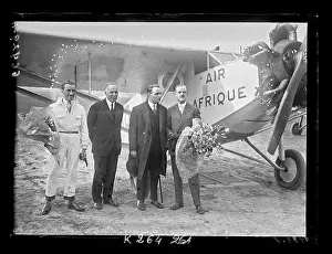 Aviation Industry Prints: A press photograph of unknown date portrays Maurice Farman