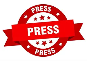 Origami Prints: press ribbon. press round red sign. press