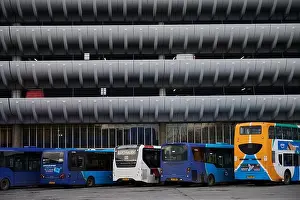 Preston Bus Station and Car Park, a celebrated brutalist architecture designed building in Preston, Lancashire, UK