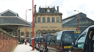 Preston railway station and taxi rank