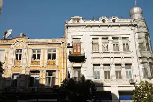 Bulgarian Prints: The pretty architecture of Tsar Peter Street in Burgas city centre