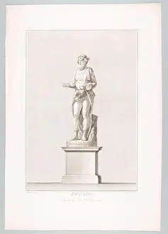 Fertility Prints: Priapo (Statue of the Roman god of fertility Priapa (Priaposa). Carloni, c.p.p. Dolcibene