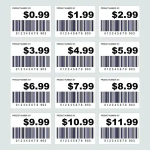 Barcode Prints: Price tag barcode label set