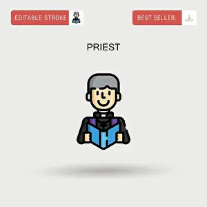 Forgiveness Prints: Priest Simple vector icon