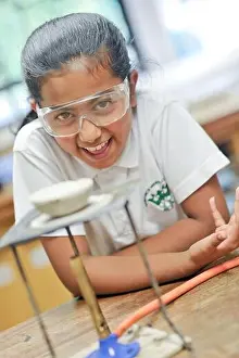 Ability Prints: Primary school pupils, male and female in science lessons at a UK school