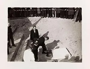 Building Site Prints: Prince Christian of Denmark laying the first stone of the Danish foundation