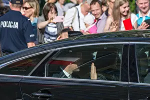 Leaving Prints: Prince William Duke of Cambridge and Catherine Duchess of Cambridge during their visit in Gdansk