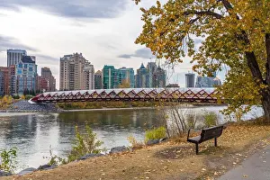 Autumn Colours Prints: Prince's Island Park Peace bridge