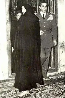 1953 Prints: Princess Soraya and Mohammad Reza Pahlavi, Pilgrimage Imam Husayn Shrine 1953