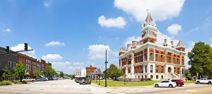 Courthouse Prints: Princeton, Indiana, USA - August 24, 2021: The Gibson County Courthouse