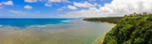 Princeville Kauai Hawaii Aerial Panoramic View Perfect Tropical Paradise