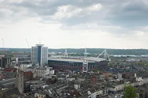 Storm Clouds Prints: The Principality Stadium (formerly the Millennium Stadium) in Cardiff, South Wales