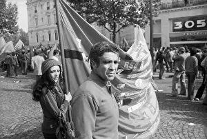 1978 00 00 Prints: A procession of Beziers fans on the occasion of the victory in the rugby club championship