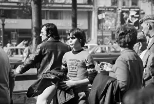 A procession of Beziers fans on the occasion of the victory in the rugby club championship
