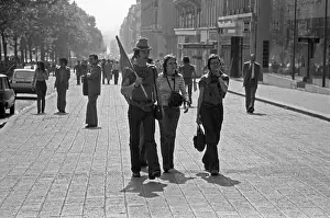 A procession of Beziers fans on the occasion of the victory in the rugby club championship