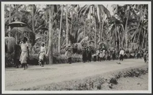 Dutch East Indies Prints: Procession, probably in Indonesia Date: 1930/01/01 Location: Indonesia