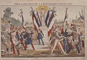 Francais Prints: PROCLAMACION LA REPUBLICA FRANCESCA-25/2/1848-ILUSTRACION