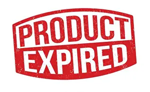 Watermark Prints: Product expired sign or stamp on white background, vector illustration