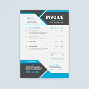 Invoice Prints: Professional creative simple Business and corporate modern invoice template design