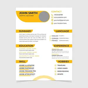 Resume Prints: Professional cv or resume design template
