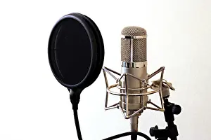Entertain Prints: Professional Studio Microphone on stand