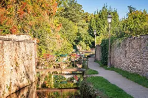 Canal River Prints: Promenade des Petits Ponts (small bridges promenade), in Chevreuse, France